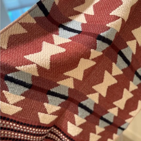 Madewell Textured Carpet Scarf Geometric Southwestern - Picture 5 of 5